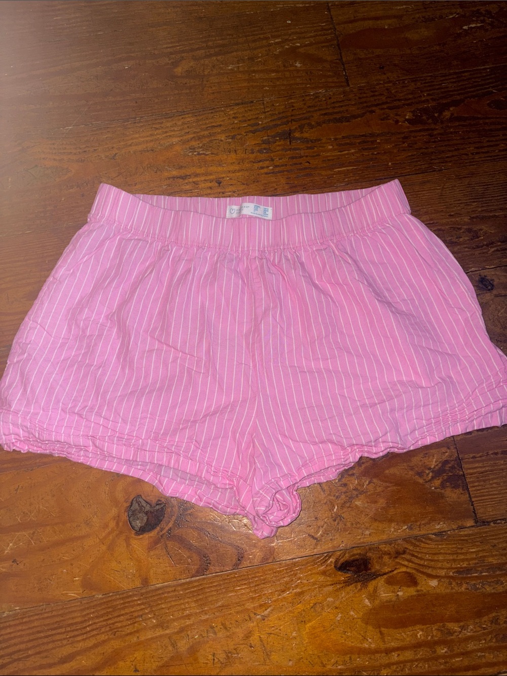 Primark Pink and White Pinstripe Sleep Shorts